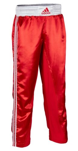 adidas Kickbox-Spodnie czerwono-białe - Kickboxing - Spodnie adiKBUN110T  - Zdjęcie 1 z 5