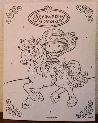 2 Strawberry Shortcake Craft Paint By Numbers Posters Only NO PAINT INCLUDED - Picture 8 of 12