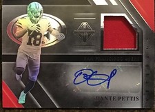 2019 PANINI MAJESTIC DANTE PETTIS AUTOGRAPH/JERSEY CARD #47/49  