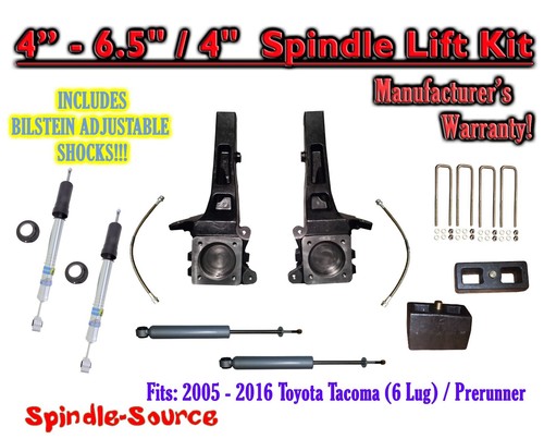 6.5" / 4" LIFT Kit Bilstein 5100 Struts, RS, fits 2005 - 2021 Toyota Tacoma 6lug