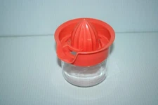 Gemco Citrus Juicer Reamer Squeezer Glass Jar Plastic Lid Orange Lemon Juice 
