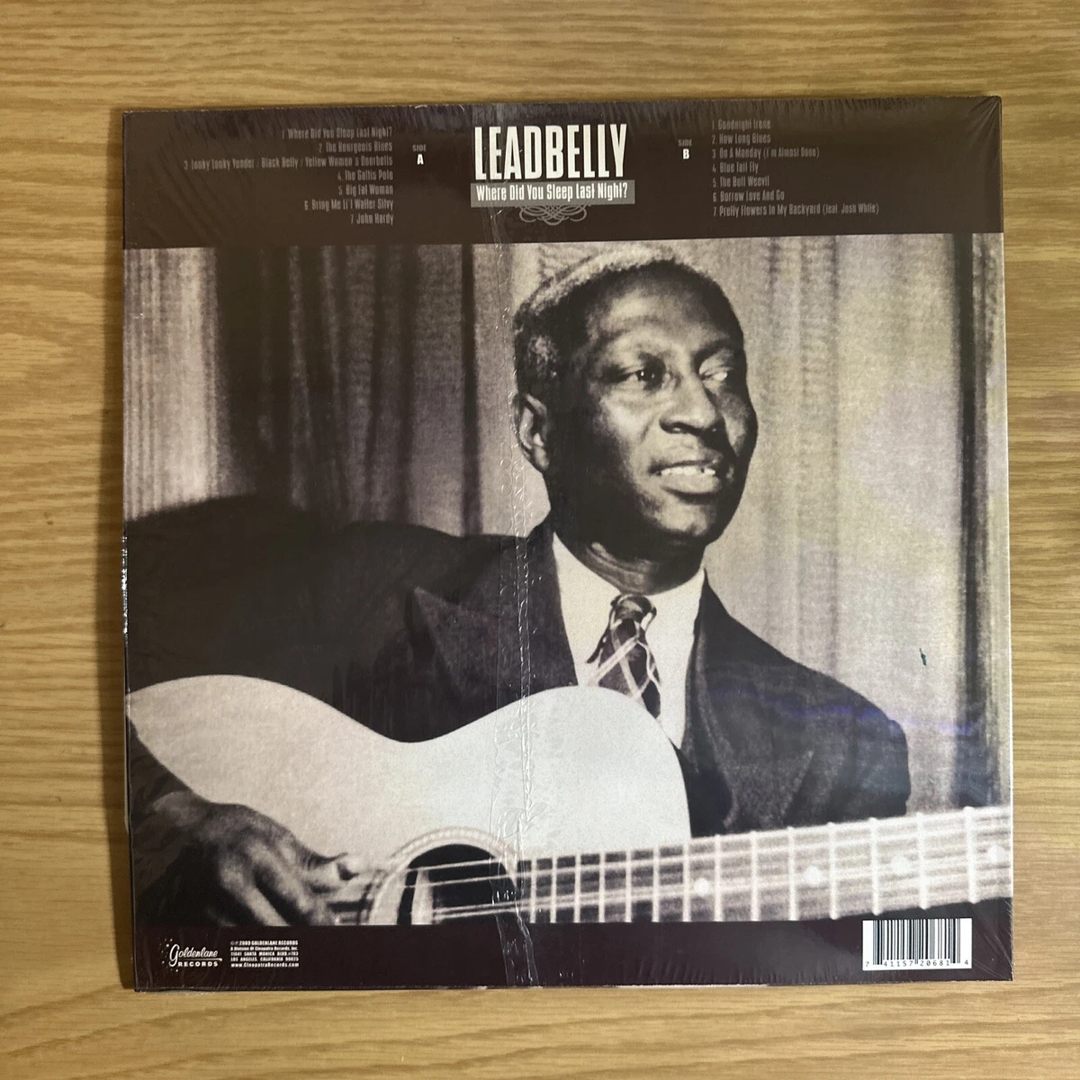 Leadbelly WHERE DID YOU SLEEP LAST NIGHT? 741157206814 vinylLP still in shrink