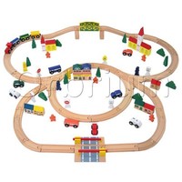 100-piece Orbrium Toys Triple-loop Wooden Train Set Fits Thomas Brio Chuggington on sale 100-piece Orbrium Toys Triple-loop Wooden Train Set Fits Thomas Brio Chuggington on sale