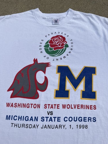 Vintage 1998 University Of Michigan College Football Rose Bowl T-Shirt XL Error