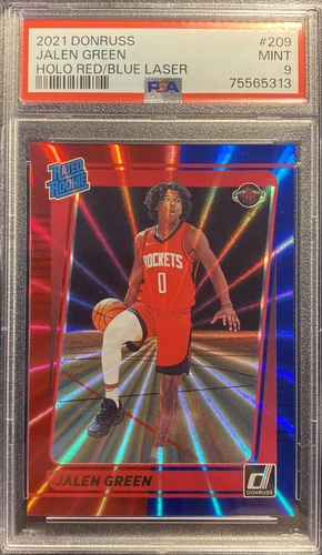 2021 Donruss Jalen Green Holo Red/Blue Laser RATED ROOKIE 13/15