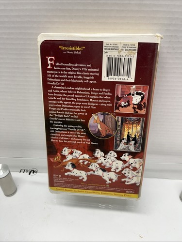 101 Dalmatians From Disney on VHS Tape, 1999 Classic Children Movie - Imagen 3 de 5