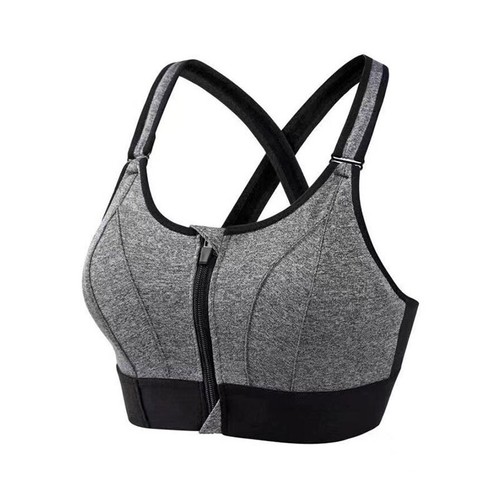 Padded Back Bra Zip Women Sports Front High Impact Yoga Plus Size Vest Full Cup - Picture 13 of 16