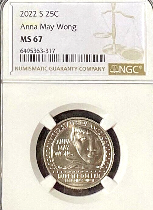 NGC MS67 DPL 2025年 英国 5PD クイーンズパンサー NGC MS-67! 2022-S ANNA MAY WONG QUARTER | eBay