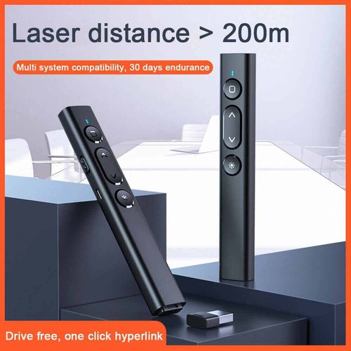 Wskaźnik laserowy Bezprzewodowy prezenter Pilot Power Point Clicker do PC MAC Laptop S7 - Zdjęcie 2 z 17