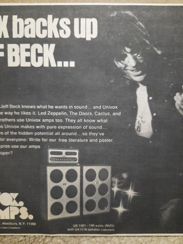 1973 Univox Amps Newspaper Ad Jeff Beck - Picture 3 of 4