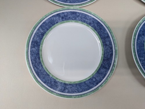 4 Villeroy & Boch Switch 3 Costa Blue Band 6 7/8" Bread & Butter Plates EXC - Picture 2 of 4