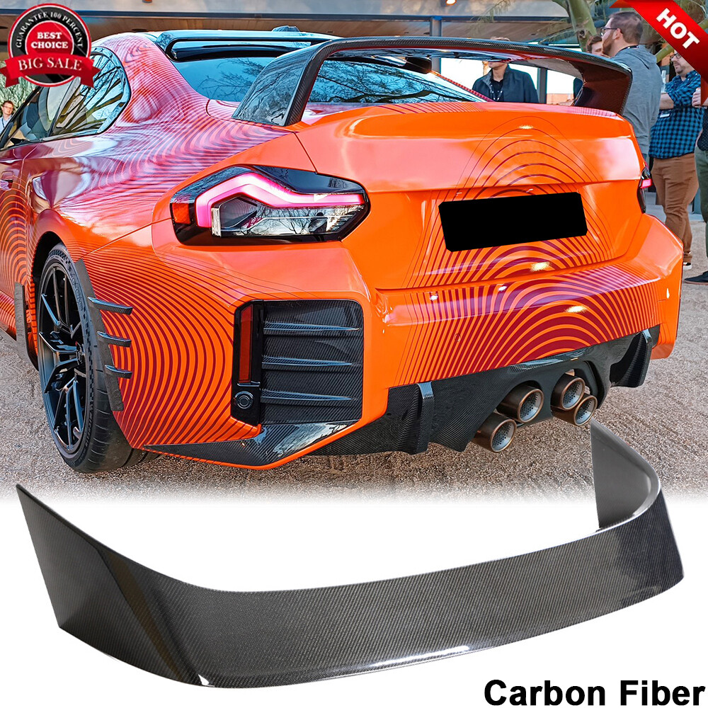 For BMW 2 SERIES G87 M2 Coupe 2022-2024 REAL CARBON Rear Trunk Spoiler HIGH Wing
