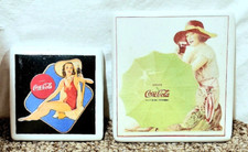 LOT of 2 ~1987-88 COCA COLA COKE CERAMIC MAGNETS #P2128 & P2125 ~TAIWAN ~ EUC