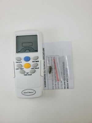 Ceiling Fan LCD Thermostatic Remote Island Breeze Hampton Bay Harbor Breeze
