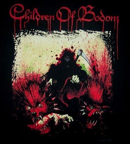 CHILDREN OF BODOM cd cv HELLHOUNDS ON MY TRAIL Official TOUR SHIRT SMALL OOP  - Afbeelding 1 van 1