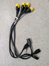 4x Volex IEC C13/C14 10A Lockable Power Leads 0.6m 315-0610488 