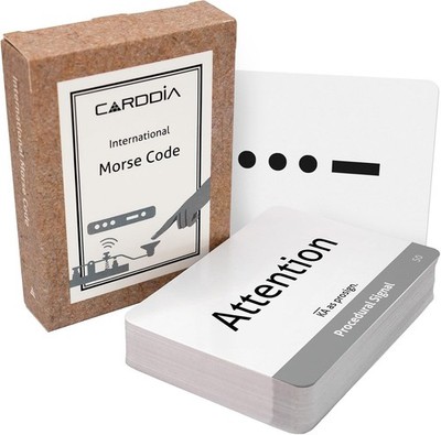 Learn Morse Code with Durable Flash Cards - 53 ITU Standard Cards, Compact Size