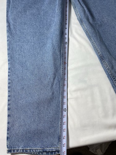 Jeans vintage Levis 545 para hombre calce suelto etiqueta bronce Western Ranch años 90 talla 44x30 - Imagen 17 de 18