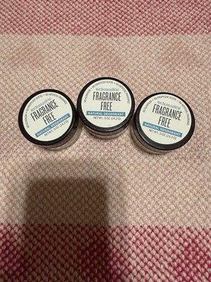 Lot Of 3x-Schmidt's Natural Deodorant Fragrance Free 0.5oz / 14.2g