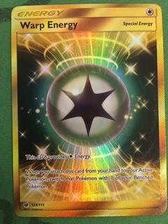 1x Warp Energy - 123/111 - Secret Rare Lightly Played Pokemon SM04 - Crimson Inv
