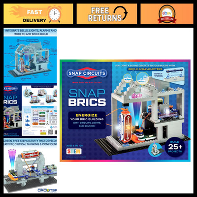 STEM Building & Electronics Kit for Kids, SNAP CIRCUITS BRIC Structures, Ages 8+