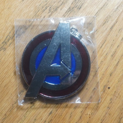 MARVEL AVENGERS LOGO METAL KEYCHAIN WITH SHIELD SEALED