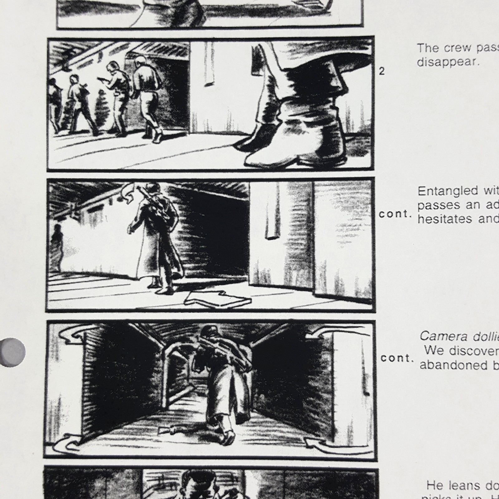 Image 7 of Alien: Resurrection - Production Used Storyboard, Crew Moves Thru Movie Prop COA