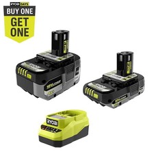 RYOBI ONE 18V Lithium-Ion Starter Kit 2.0 Ah 4.0 Ah Battery, Charger
