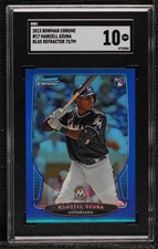 2013 Bowman Draft Chrome Blue Refractor 72/99 Marcell Ozuna #17 SGC 10 GEM 0bz6