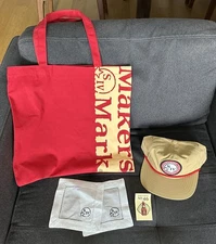 Maker’s Mark Bourbon Whiskey Hat, Tote Bag, Pin and Handkerchiefs