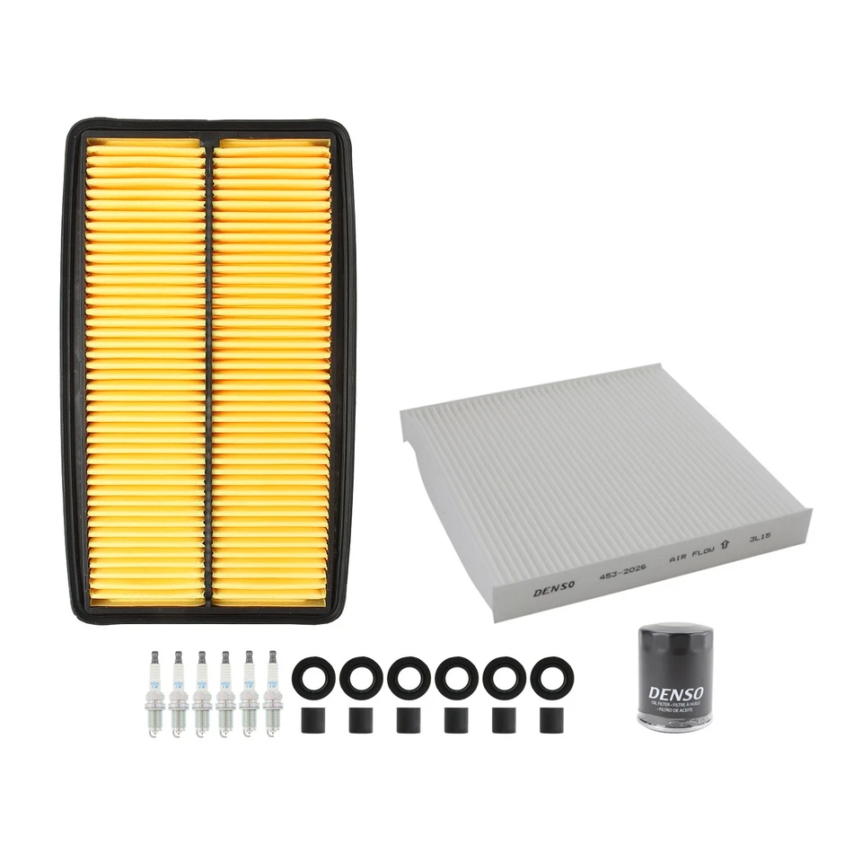 Denso Tune Up Kit NGK 6 火花塞和靴子套件适用于讴歌 MDX Base 3.7L V6 J37A1 — 第 2/2 张图片