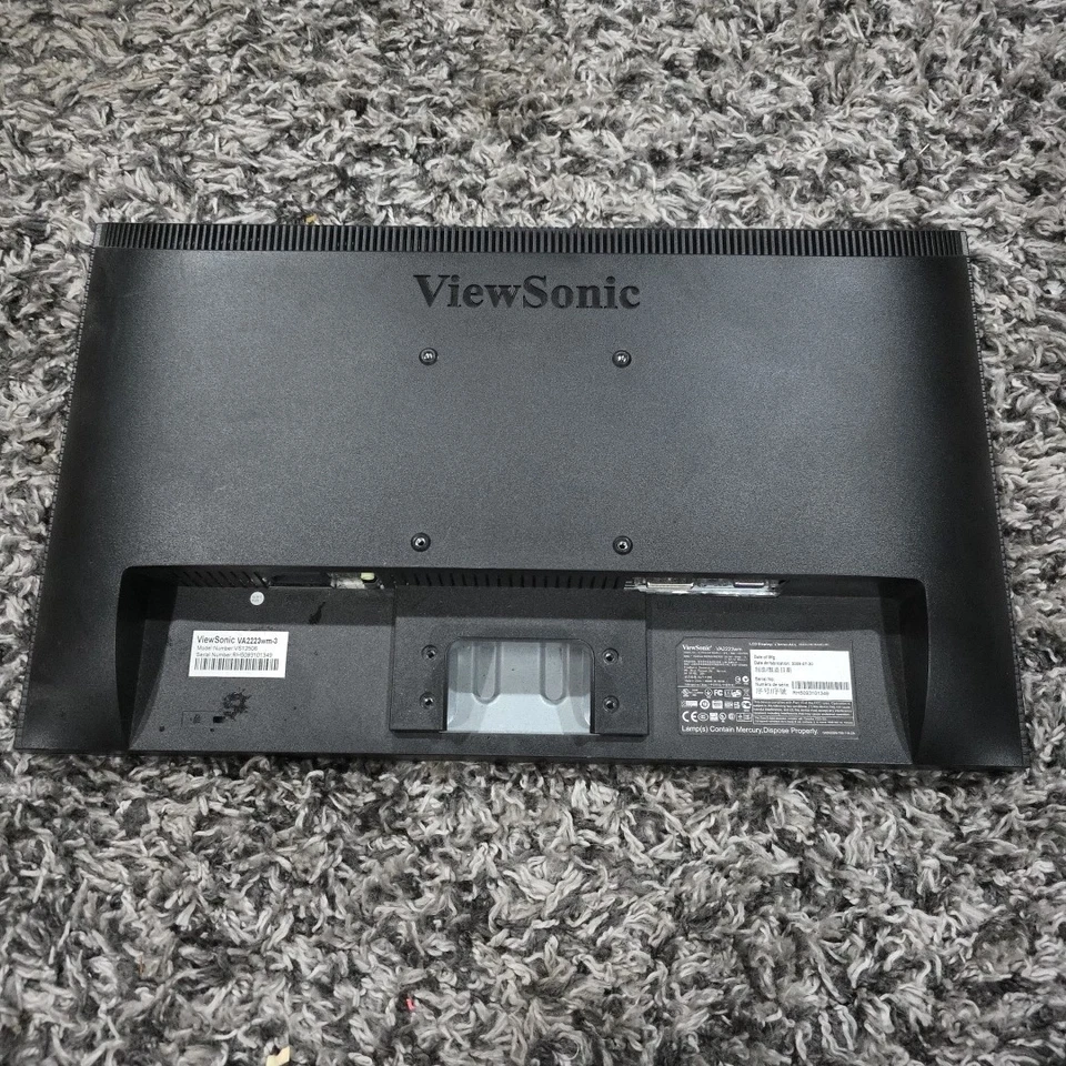 ViewSonic VA2223wm LED 21.5" 1080p VGA LED Backlit LCD Monitor W/cable Used - Image 2 of 3