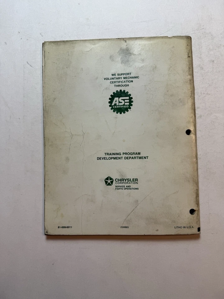 Dodge 1986 OEM taller de diagnóstico manual de reparación 2,2 L turbo motor guía TC Foto 2 de 4
