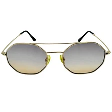 6105 (C) | Retro Hexagon Two Tone Sunglasses