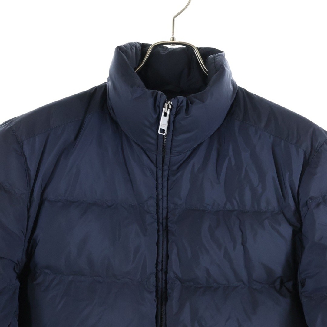 PRADA NYLON PIUMA NERO Triangular Logo Plate Down Jacket Navy SGY091 R132 Used 3 thumbnail 3