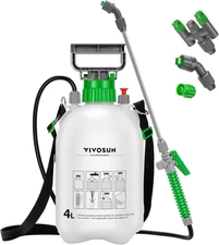 1 Gal/4L Pump Sprayer, Garden Water Sprayer for Plants, Weeds & Lawn Care, with 