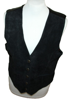 Scully  Damen Leder Gilet Weste  Gr. 36 (10) Schwarz