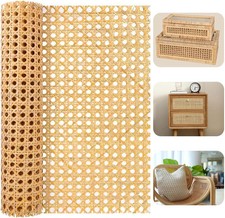 Cane Webbing Sheet Rattan Cane Webbing Roll Material for Furniture Repair DIY US