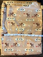 Farm Fresh tan Peach cows sheep childrens Riley Blake fabric Platinum October