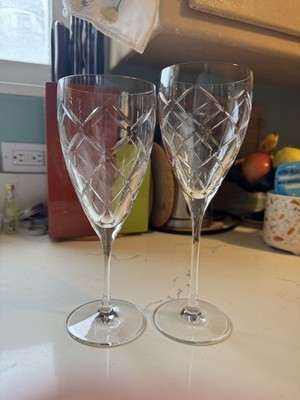10p Set LENOX Kate Spade Briar Knoll Clear Crystal Goblet And Wine Glasses