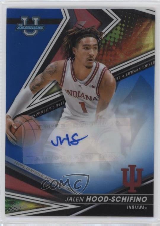 2022 Bowman U Best of 2022-23 Blue Refractor 73/150 Jalen Hood-Schifino Auto 0o5