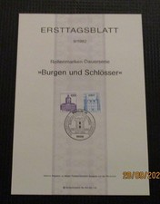 Ersttagsblatt - Berlin 9/1982 mit Michel-Nr.: 675, 676 Burgen und Schl&ouml;sser