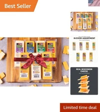 Wisconsin Cheese Gift Pack - 7 Block Sampler for Charcuterie & Holiday Gifting