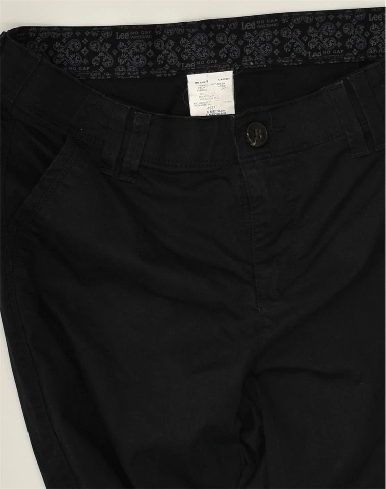 Pantalones chinos LEE Bootcut para mujer EE. UU. 8 medianos W34 L31 algodón negro AL08 Foto 3 de 3