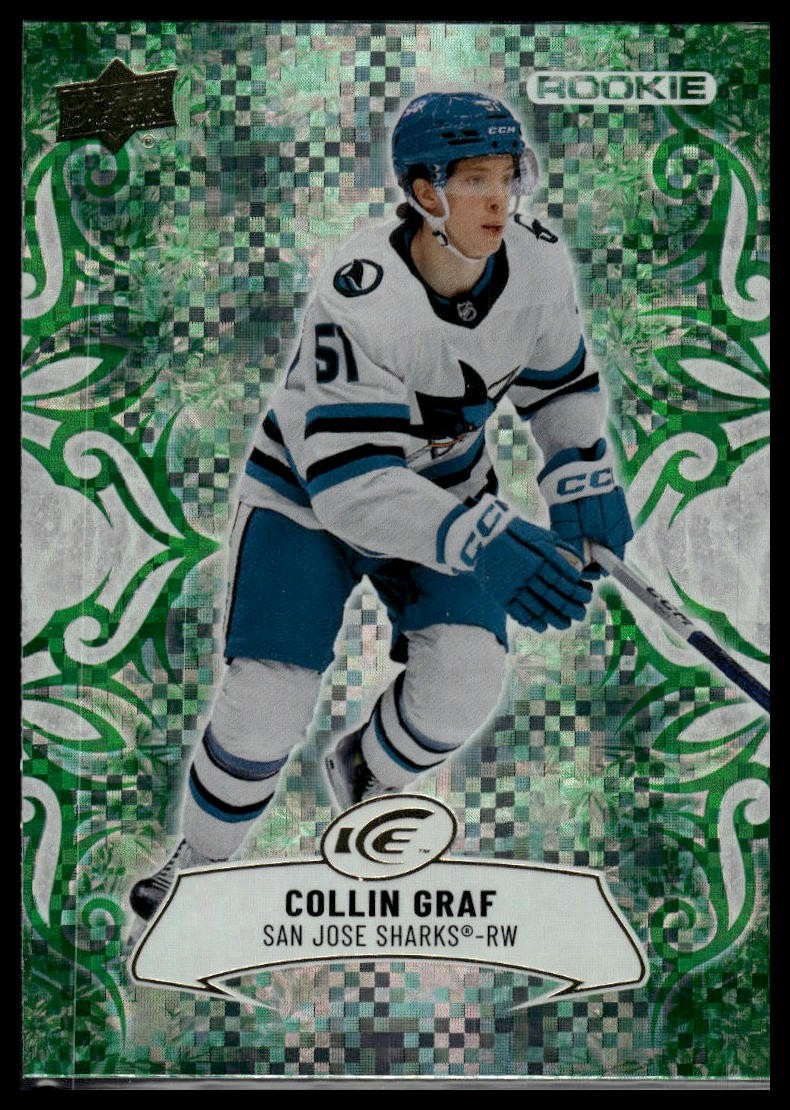 2024-25 Upper Deck Ice #118 Collin Graf Emerald Green RC