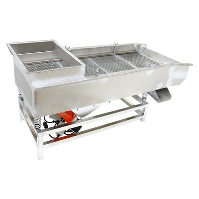Linear Vibrating Sifter 6mm 1mm Double Layer Stainless Steel Sieve Shaker