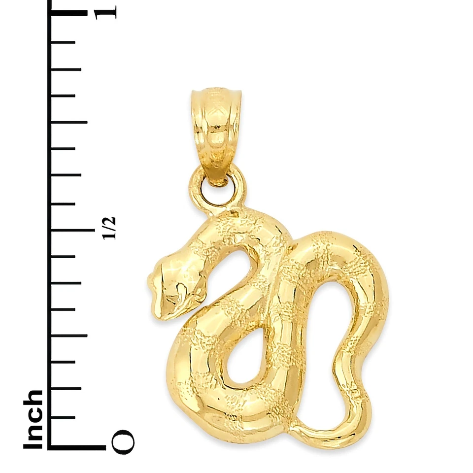 10k Real Solid Gold Snake Necklace, Animal Lover Gifts for Her Snake Jewelry - Image 4 of 4