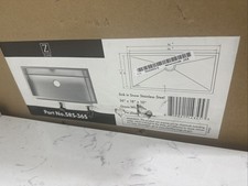 ZLINE Classic Undermount 36" Single Bowl Sink Stainless Steel SRS-36"