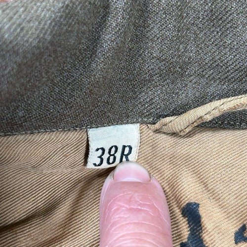 Giacca Ike Lana Vintage US Army Cropped WW2 Battaglia Verde Oliva Uomo Tg 38R 1944 - Foto 8 di 16