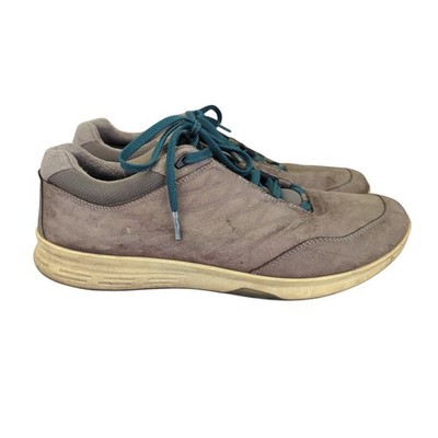 Ecco Mens Brown Leather Walking Shoes Sneakers Comfort Size 45 11-11.5 Casual
